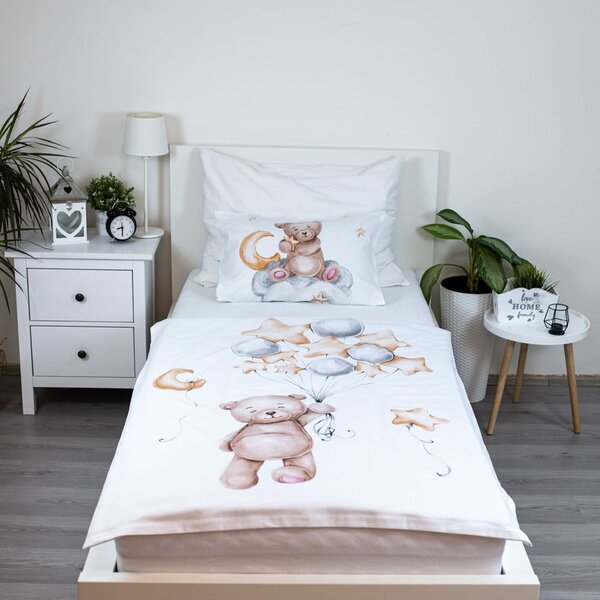 Bombažna otroška posteljnina za otroško posteljico 100x135 cm Medvídek "Cute" – Jerry Fabrics