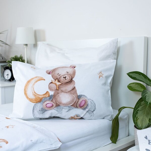 Bombažna otroška posteljnina za otroško posteljico 100x135 cm Medvídek "Cute" – Jerry Fabrics