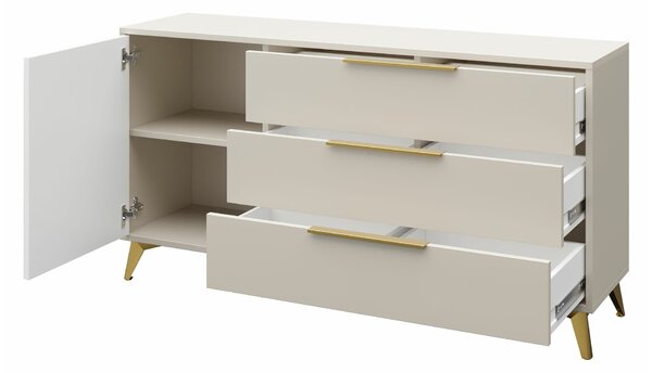 Komoda Comfivo Y100, Beige, 80x154x40cm