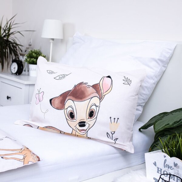 Bombažna otroška posteljnina za otroško posteljico 100x135 cm Bambi "Beige" – Jerry Fabrics