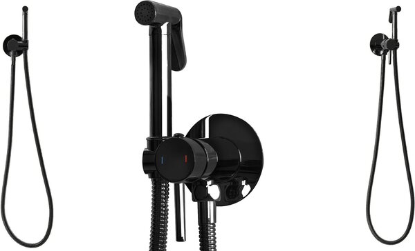 REA Lungo Loop Bidet baterija Black Metallic