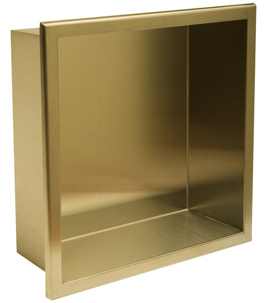 Bathroom shelf 30x30 gold brush