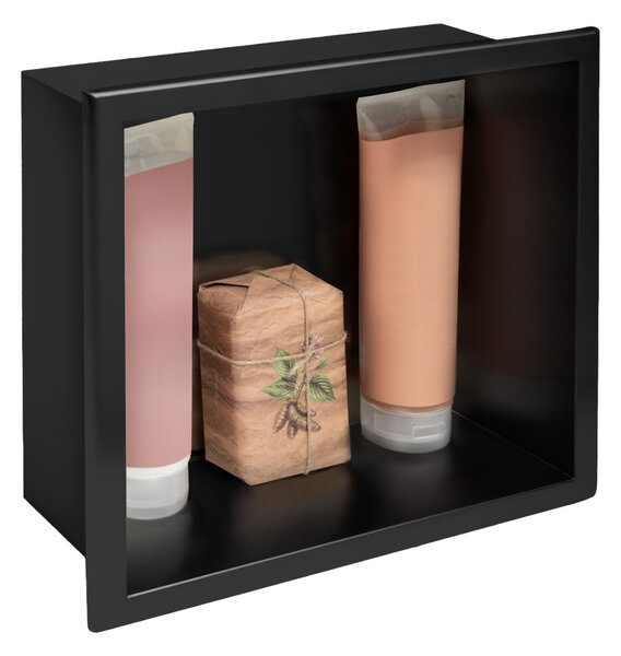 Bathroom shelf 30x30 matte black