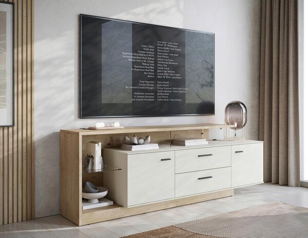 Modern Living Tv-element Meolo, Kašmir, Barva Hrasta
