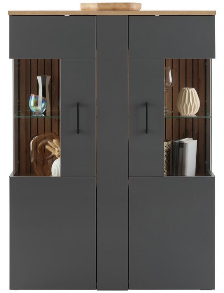 Modern Living Visoka Komoda Amare, Antracit, Barva Hrasta