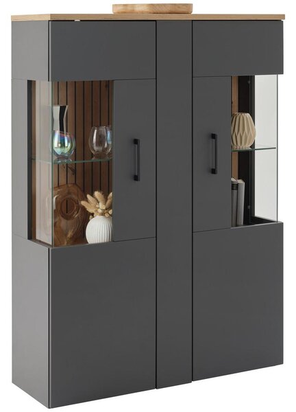 Modern Living Visoka Komoda Amare, Antracit, Barva Hrasta