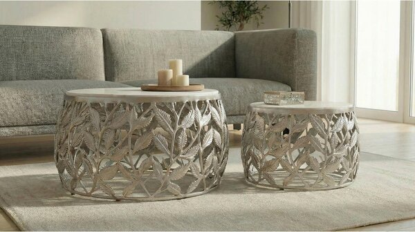 SET MIZIC, srebrne barve, bela