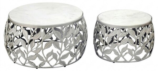 SET MIZIC, srebrne barve, bela