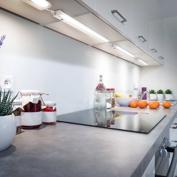 B.K. Licht LED-svetilka za spodnji del omarice Gina, bela, 2.700 K/4.000 K, Bela, Kuhinja, Plastika