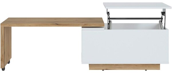 Modern Living Klubska Miza Dalano, Barva Hrasta, Bela