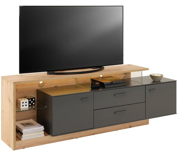 Modern Living Tv-element Morgano, Antracit, Barva Hrasta, Osvetlitev
