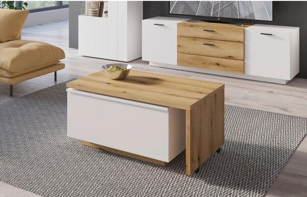 Modern Living Klubska Miza Dalano, Barva Hrasta, Bela