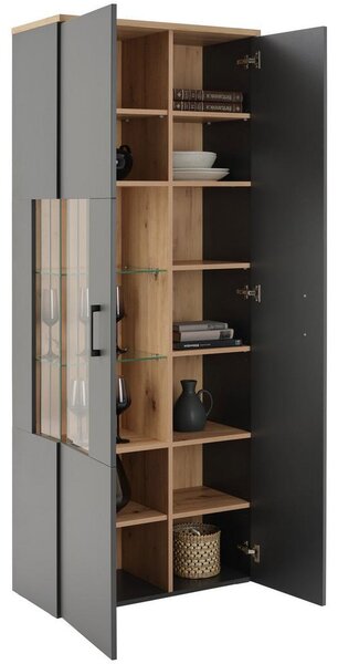 Modern Living Vitrina Amare, Antracit, Barva Hrasta