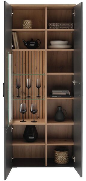 Modern Living Vitrina Amare, Antracit, Barva Hrasta