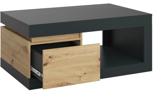 Modern Living Klubska Miza Luci, Antracit, Barva Hrasta