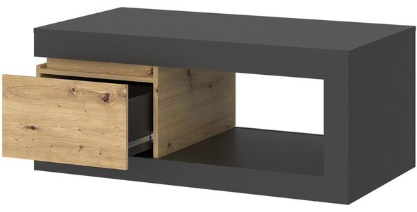 Modern Living Klubska Miza Luci, Antracit, Barva Hrasta
