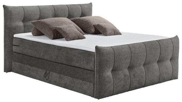 POSTELJA BOXSPRING 180 cm x 200 cm , tekstil antracit