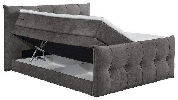 POSTELJA BOXSPRING 180 cm x 200 cm , tekstil antracit