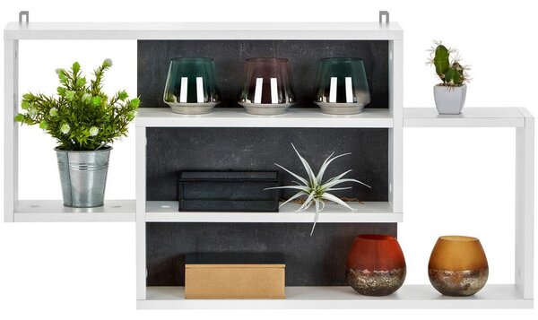 Modern Living Stenski Regal Dream, Bela, Temno Siva