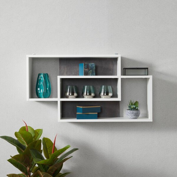 Modern Living Stenski Regal Dream, Bela, Temno Siva