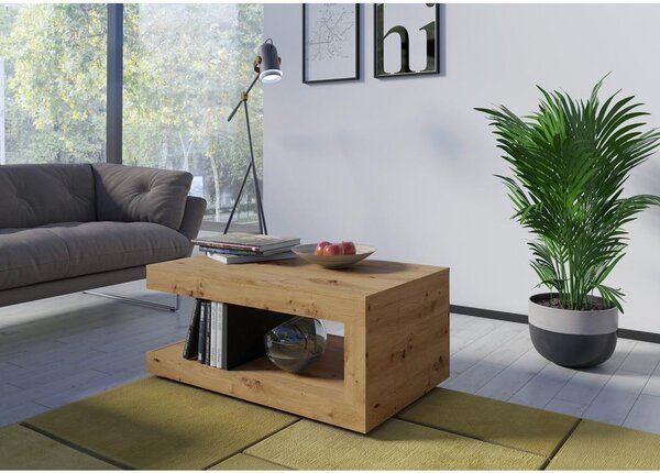 Modern Living Klubska Miza Luci, Antarcit, Barva Hrasta