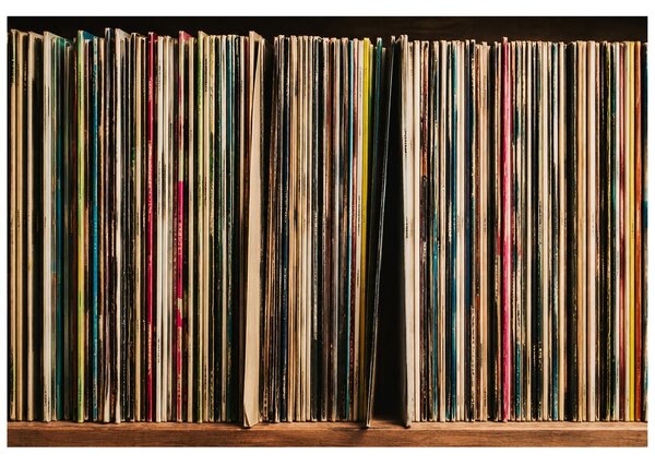 Tapeta vinilne plošče v retro slogu