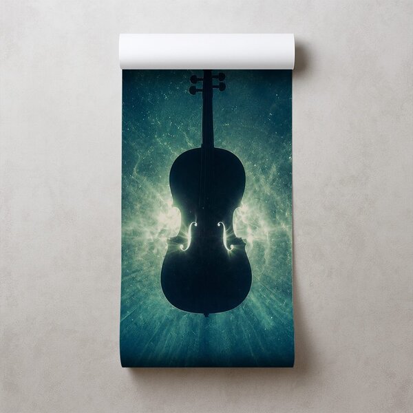 Fototapeta violončelo v kozmični svetlobi