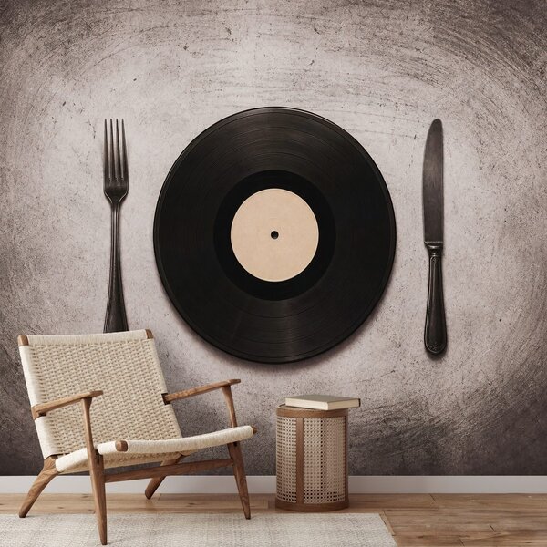 Fototapeta vinilna plošča s priborom