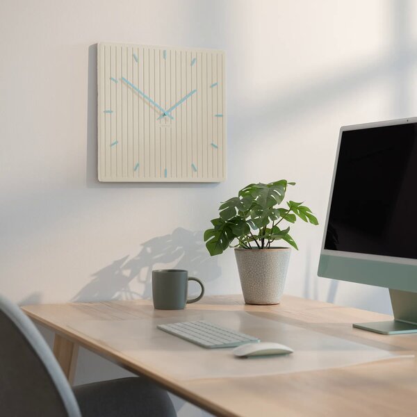 Stenska ura Luxhora Lineara White 11 barv kazalcev