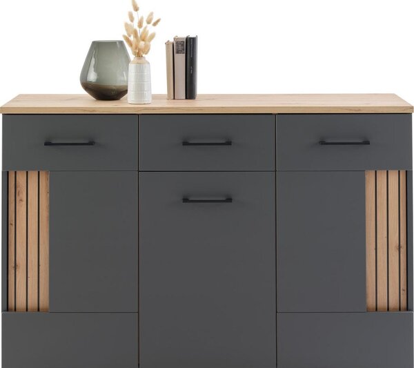 Modern Living Široka Komoda Amare, Antracit, Barva Hrasta