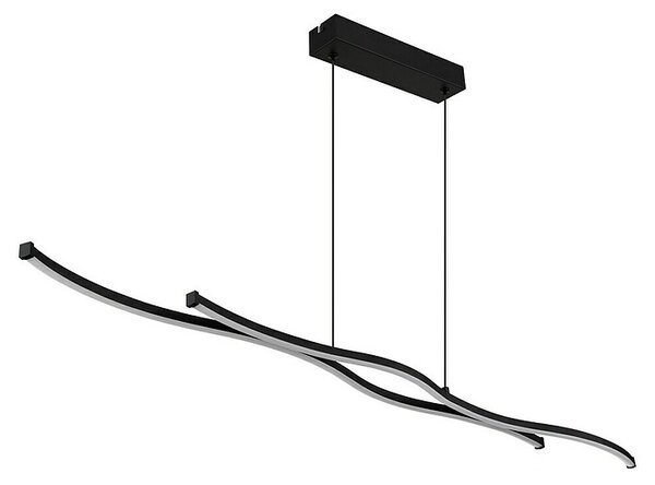 Globo LED viseča svetilka Boyd (30 W, Višina: 120 cm, Toplo bela, Črna)