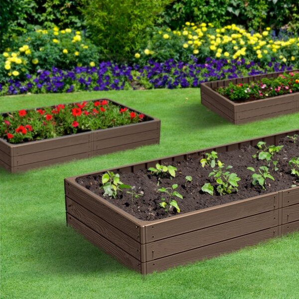 Visoka greda WOODY, 149x75,6x25cm, rjava Prosperplast