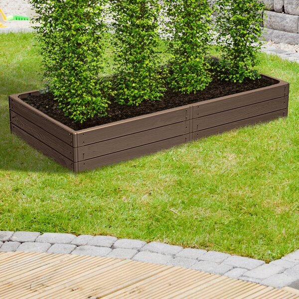 Visoka greda WOODY, 149x75,6x25cm, rjava Prosperplast