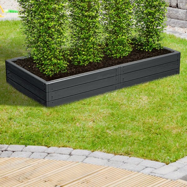 Visoka greda WOODY, 149x75,6x25cm, antracit Prosperplast