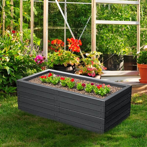 Visoka greda WOODY, 149x75,6x25cm, antracit Prosperplast