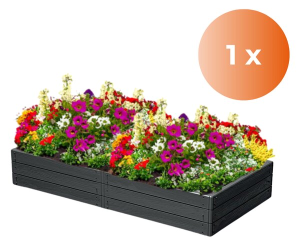 Visoka greda WOODY, 149x75,6x25cm, antracit Prosperplast