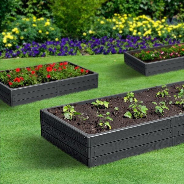 Visoka greda WOODY, 149x75,6x25cm, antracit Prosperplast