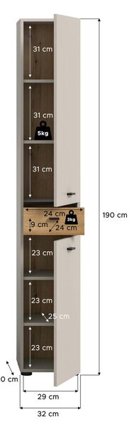 VISOKA OMARA 32/191/30 cm