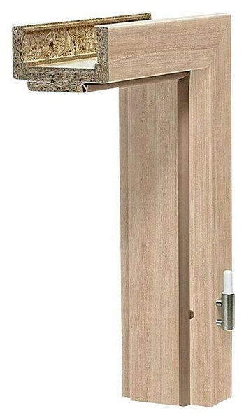 GetaDoor Podboj za vrata Lamineo GLN42 (850 x 2.000 mm, Debelina stene: 240 mm, Smer odpiranja: Desno, Svetli hrast)