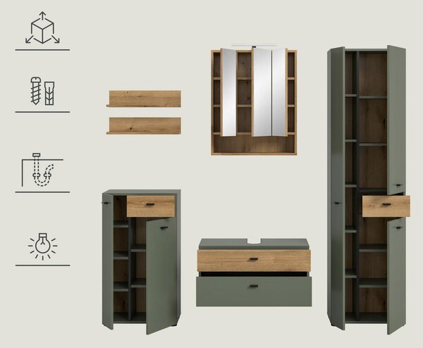 KOPALNICA zelena, barve hrasta