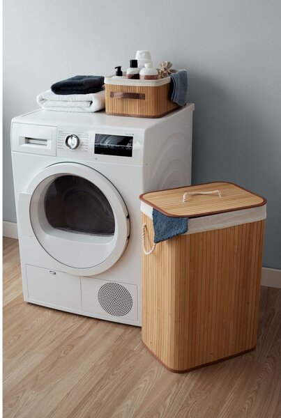 Koš za perilo iz bambusa v naravni barvi 78 l Bamboo – Compactor