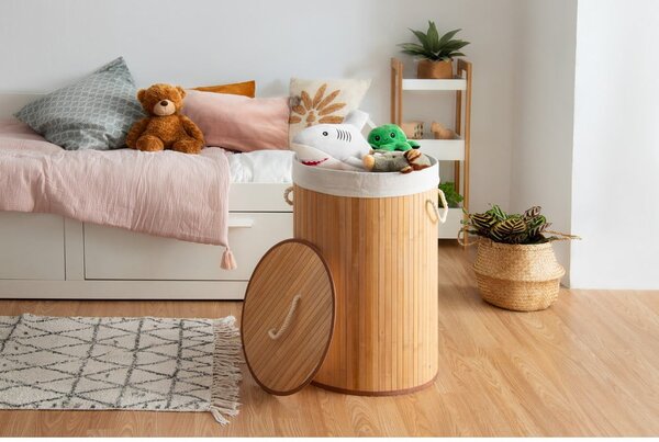 Košara za shranjevanje iz bambusa Compactor Round