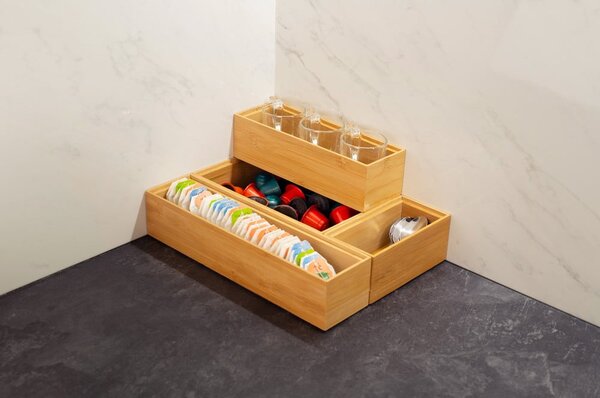 Škatla iz bambusa Compactor, 22,5 x 7,5 x 6,35 cm