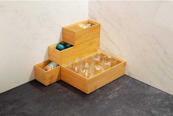Škatla iz bambusa Compactor, 22,5 x 7,5 x 6,35 cm