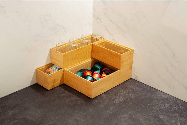 Škatla iz bambusa Compactor, 22,5 x 7,5 x 6,35 cm