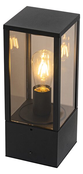 Zunanja stoječa svetilka črna z dimljenim steklom 40 cm IP44 - Charlois
