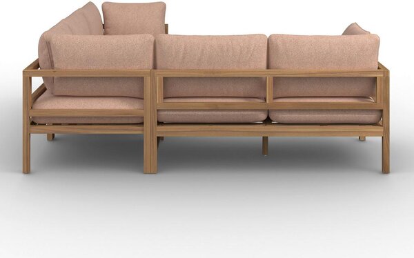 Bessagi Garden Lounge Garnitura Livia, Roza, Naravne Barve, 4-Delno