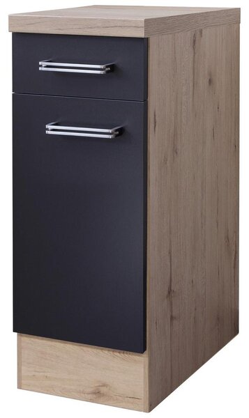 FlexWell Kuhinjska Spodnja Omarica Milano, Antracit, Hrast, Š. 30