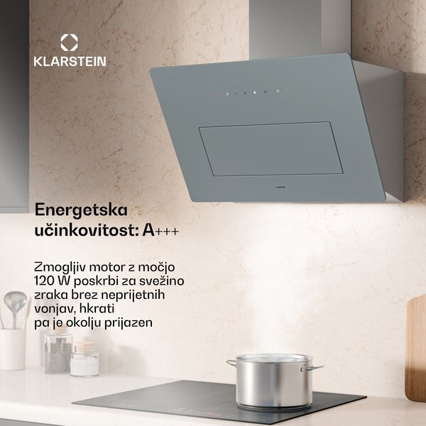 Klarstein SleekAir kuhinjska napa, A+++, 717m³/h, Touch, LED, 60 cm
