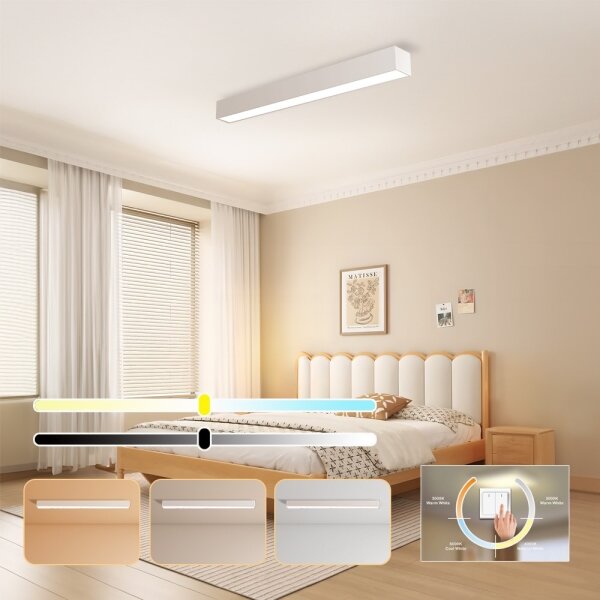 Immax NEO 07258L - LED Zatemnitvena svetilka LUNGO 29W/230V Wi-Fi Tuya bela + Daljinski upravljalnik